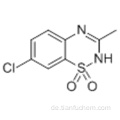 2H-1,2,4-Benzothiadiazin, 7-Chlor-3-methyl-, 1,1-dioxid CAS 364-98-7